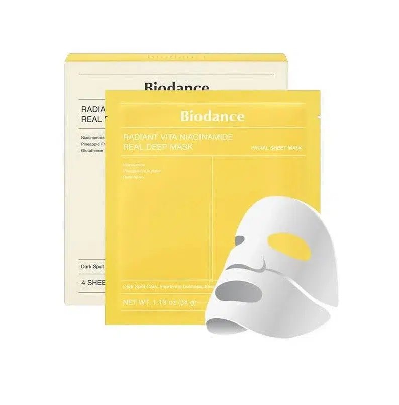 Biodance Radiant Vita Niacinamide Real Deep Mask 4stk