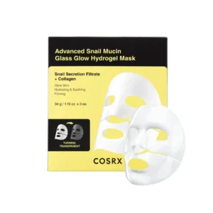 Advanced Snail Mucin Glass Glow Hydrogel Mask – mynd 1